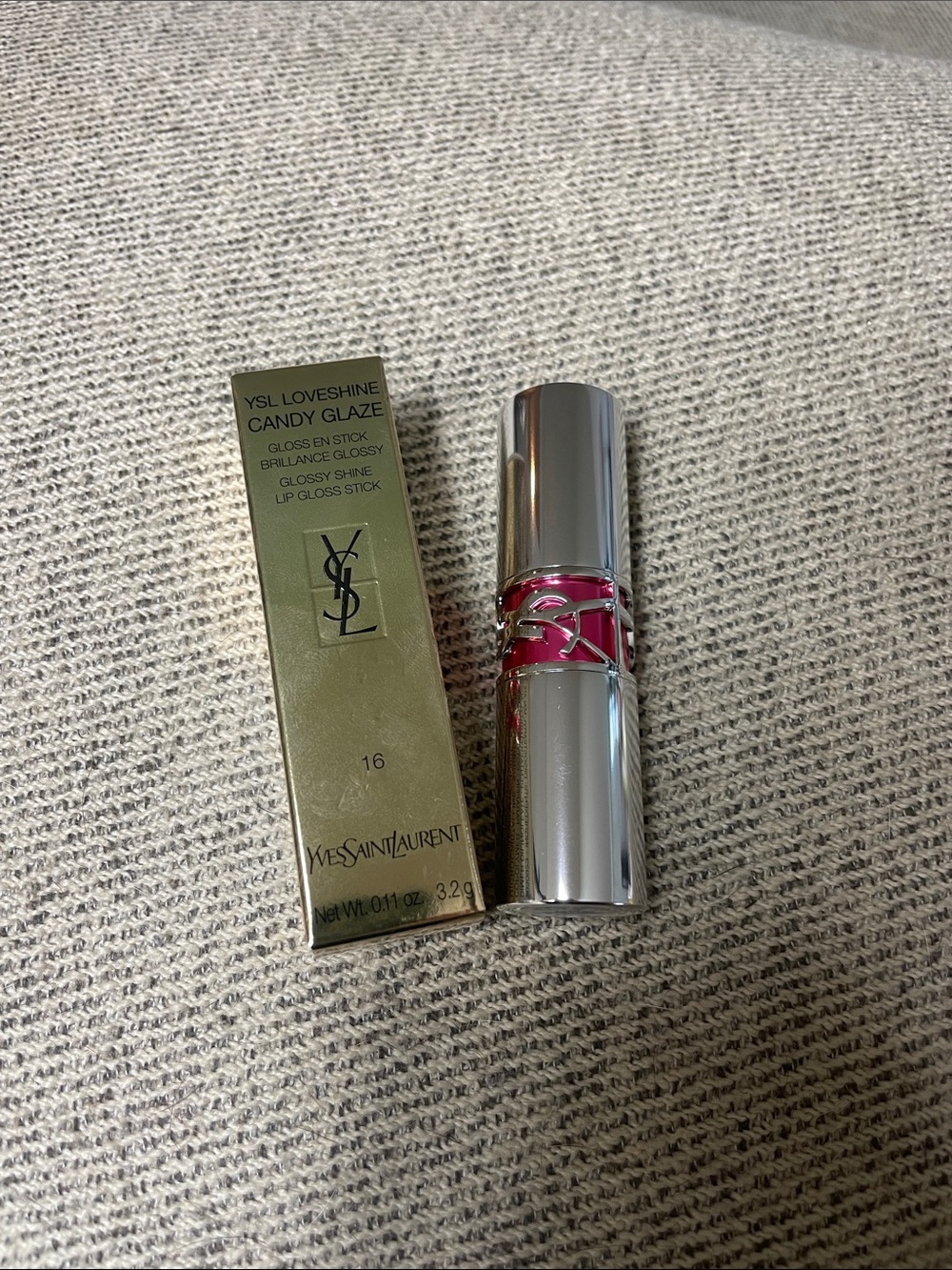 Yves Saint Laurent (YSL) Loveshine Candy Glaze Lip Gloss - Pink (Shade 16)